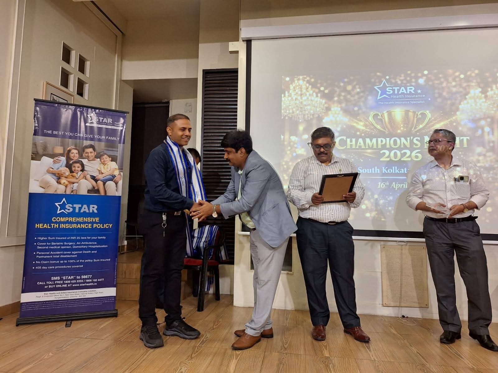 Recognised at Star Health Champion's Night 2026, South Kolkata